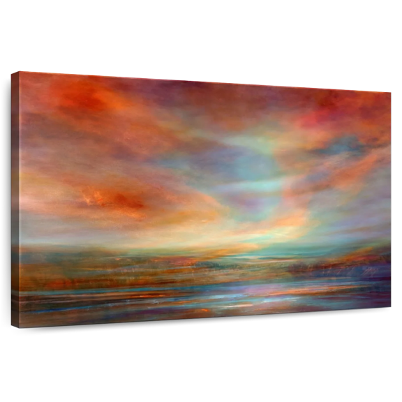 Elephant Stock Far Away Iii Wall Art - Horizontal Canvas Wall Art - Living Room Wall Decor - Abstract Canvas - Gray And Brown Decor By Annette Schmucker - 48" x 32"