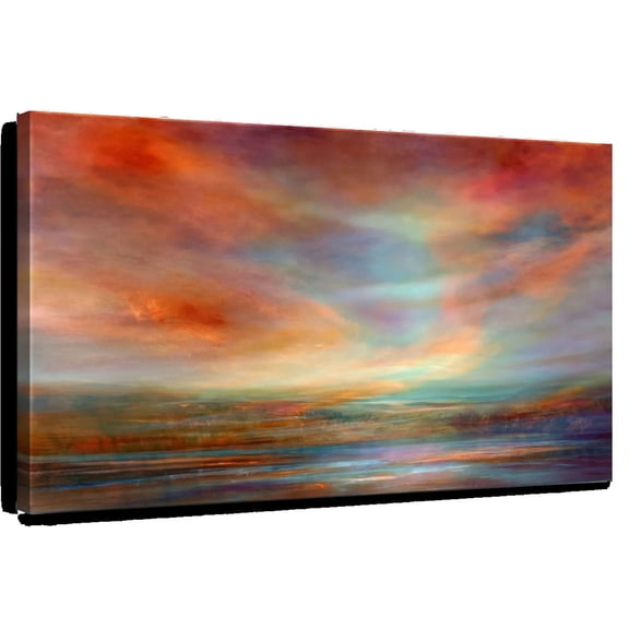 Elephant Stock Far Away Iii Wall Art - Horizontal Canvas Wall Art - Living Room Wall Decor - Abstract Canvas - Gray And Brown Decor By Annette Schmucker - 48" x 32"
