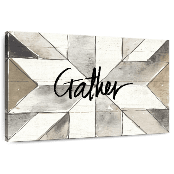 Elephant Stock Farm Memories Gather Wall Art - Horizontal Canvas Wall Art - Dining Room Wall Decor - Inspirational And Typography Canvas - Black And Gray Decor By Anne Tavoletti - 12" x 8"