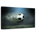 thumbnail image 1 of Elephant Stock Fast Trail Soccer Ball Wall Art - Horizontal Canvas Wall Art - Living Room Wall Decor - Sports Canvas - Black And White Decor - 48" x 32", 1 of 8
