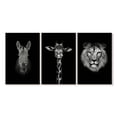 thumbnail image 1 of Elephant Stock Favorite Safari Animals Wall Art - Horizontal Multi Panel Canvas - Living Room Wall Decor - Animal Multi Panel - Black And White Decor - 92" x 45", 1 of 4