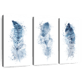 thumbnail image 1 of Elephant Stock Feather Ethnic Patterns Splash Wall Art - Horizontal Multi Panel Canvas - Living Room Wall Decor - Decor Elements Multi Panel - White And Blue Decor - 33" x 20", 1 of 8