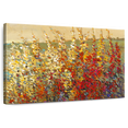 thumbnail image 1 of Elephant Stock Field Of Spring Flowers I Wall Art - Horizontal Canvas Wall Art - Living Room Wall Decor - Abstract Canvas - Red And Orange Decor By Tim O'toole - 24" x 16", 1 of 8