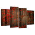 thumbnail image 1 of Elephant Stock Fiery Autumn Forest Wall Art - Horizontal Multi Panel Canvas - Living Room Wall Decor - Floral And Botanical Multi Panel - Brown And Red Decor - 68" x 42", 1 of 8