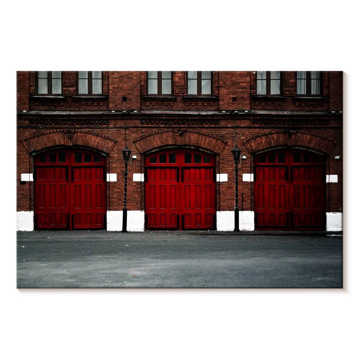 Elephant Stock Fire Station Wall Art - Horizontal Canvas Wall Art ...