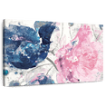 thumbnail image 1 of Elephant Stock Fireworks Abstract Navy Blue Flower Wall Art - Horizontal Canvas Wall Art - Living Room Wall Decor - Abstract Canvas - Pink And Gray Decor By Albena Hristova - 48" x 32", 1 of 8