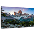 thumbnail image 1 of Elephant Stock Fitz Roy Snowy Mountain Wall Art - Horizontal Canvas Wall Art - Living Room Wall Decor - Nature Canvas - Blue And Teal Decor - 12" x 8", 1 of 8