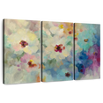 thumbnail image 1 of Elephant Stock Floral Extravaganza Wall Art - Horizontal Multi Panel Canvas - Living Room Wall Decor - Abstract Multi Panel - Beige And Blue Decor By Silvia Vassileva - 57" x 36", 1 of 8