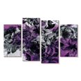 thumbnail image 1 of Elephant Stock Flower Bouquet Purple Splash Wall Art - Horizontal Multi Panel Canvas - Living Room Wall Decor - Floral And Botanical Multi Panel - Purple And Gray Decor - 52" x 32", 1 of 4
