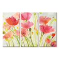 thumbnail image 1 of Elephant Stock Fluorescent Poppies Wall Art - Horizontal Multi Panel Canvas - Living Room Wall Decor - Floral And Botanical Multi Panel - Red And Pink Decor By Albena Hristova - 74" x 48", 1 of 4