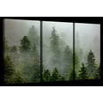 thumbnail image 1 of Elephant Stock Foggy Alaska Wall Art - Horizontal Multi Panel Canvas - 3 Pieceliving Room Wall Decor - Photography Nature Multi Panel - Green And Graydecor By Art Wolfe - 33" x 20", 1 of 4