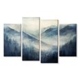 thumbnail image 1 of Elephant Stock Foggy Blue Mountainscape Wall Art - Horizontal Multi Panel Canvas - Living Room Wall Decor - Nature Multi Panel - Blue And Beige Decor - 30" x 18", 1 of 4