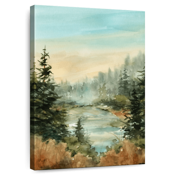 Elephant Stock Forest Favorite Spot Wall Art - Vertical Canvas Wall Art - Living Room Wall Decor - Nature Canvas - Gray And Blue Decor By Carol Robinson - 8" x 12"