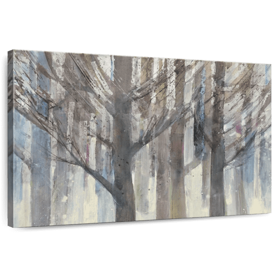 Elephant Stock Forest Light Wall Art - Horizontal Canvas Wall Art - Living Room Wall Decor - Floral And Botanical Canvas - Brown And Beige Decor By Albena Hristova - 39" x 26"