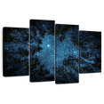 thumbnail image 1 of Elephant Stock Forest At Night Wall Art - Horizontal Multi Panel Canvas - Living Room Wall Decor - Astronomy & Space Multi Panel - Black And Green Decor - 43" x 27", 1 of 8