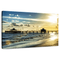 thumbnail image 1 of Elephant Stock Fort Myers Pier Wall Art - Horizontal Canvas Wall Art - Living Room Wall Decor - Places Canvas - Gray And Blue Decor By Philippe Hugonnard - 24" x 16", 1 of 8