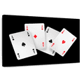 thumbnail image 1 of Elephant Stock Four Ace Cards Wall Art - Horizontal Canvas Wall Art - Hallway Wall Decor - Photography Hobbies And Lifestyle Canvas - Black And White Decor - 12" x 8", 1 of 8