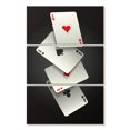 thumbnail image 1 of Elephant Stock Four Aces Cards Wall Art - Vertical Multi Panel Canvas - Living Room Wall Decor - Hobbies And Lifestyle Multi Panel - Beige And Gray Decor - 24" x 38", 1 of 4