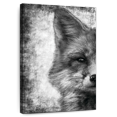 thumbnail image 1 of Elephant Stock Fox Face Black And White Wall Art - Vertical Canvas Wall Art - Living Room Wall Decor - Animal Canvas - Gray And Black Decor - 32" x 48", 1 of 8