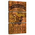 thumbnail image 1 of Elephant Stock Fresh Grapes Wall Sign Wall Art - Vertical Multi Panel Canvas - Dining Room Wall Decor - Wall Signs Multi Panel - Green And Gray Decor - 30" x 62", 1 of 8