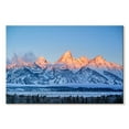 thumbnail image 1 of Elephant Stock Frozen Grand Tetons Wall Art - Horizontal Canvas Wall Art - Living Room Wall Decor - Nature Canvas - Orange And Blue Decor - 24" x 16", 1 of 4