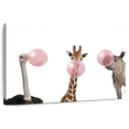 thumbnail image 1 of Elephant Stock Funny Animals Wall Art - Horizontal Canvas Wall Art - Living Room Wall Decor - Humor Canvas - White And Beige Decor - 51" x 34", 1 of 8