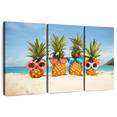 thumbnail image 1 of Elephant Stock Funny Pineapple Fruit Wall Art - Horizontal Multi Panel Canvas - Living Room Wall Decor - Humor Multi Panel - Orange And Green Decor - 57" x 36", 1 of 8