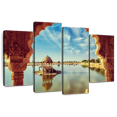 thumbnail image 1 of Elephant Stock Gadisar Lake Wall Art - Horizontal Multi Panel Canvas - Living Room Wall Decor - Architecture Multi Panel - Blue And Green Decor - 43" x 27", 1 of 8