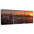 thumbnail image 1 of Elephant Stock Garita Del Diablo Puerto Rico Wall Art - Horizontal Multi Panel Canvas - Living Room Wall Decor - Beach Multi Panel - Brown And Gray Decor - 80" x 39", 1 of 8