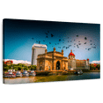 thumbnail image 1 of Elephant Stock Gateway Of India Vignette Wall Art - Horizontal Canvas Wall Art - Living Room Wall Decor - Places Canvas - Gray And Orange Decor - 12" x 8", 1 of 8