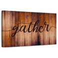 thumbnail image 1 of Elephant Stock Gather Typography Ii Wall Art - Horizontal Canvas Wall Art - Living Room Wall Decor - Wall Signs Canvas - Brown And Black Decor - 12" x 8", 1 of 8