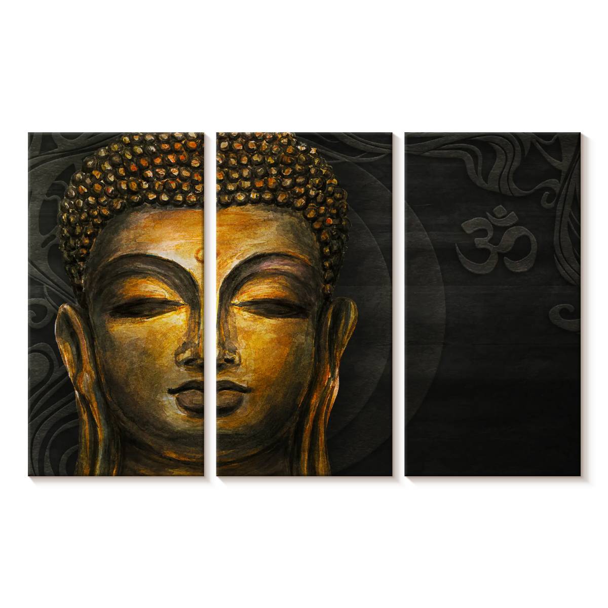 Elephant Stock Gautama Buddha Om Wall Art - Horizontal Multi Panel ...