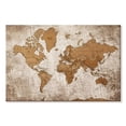 thumbnail image 1 of Elephant Stock Geographic World Map Iv Wall Art - Horizontal Canvas Wall Art - Living Room Wall Decor - Education Canvas - Brown And Orange Decor - 12" x 8", 1 of 4