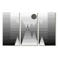 thumbnail image 1 of Elephant Stock Geometric Illusion Mountain Wall Art - Horizontal Multi Panel Canvas - Living Room Wall Decor - Nature Multi Panel - White And Black Decor - 45" x 28", 1 of 4