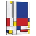 thumbnail image 1 of Elephant Stock Geometric Mondrian Ii Wall Art - Vertical Canvas Wall Art - Living Room Wall Decor - Abstract Canvas - Purple And Red Decor - 32" x 48", 1 of 8