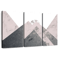thumbnail image 1 of Elephant Stock Geometric Textured Landscape Wall Art - Horizontal Multi Panel Canvas - Living Room Wall Decor - Abstract Multi Panel - Gray And White Decor - 57" x 36", 1 of 8