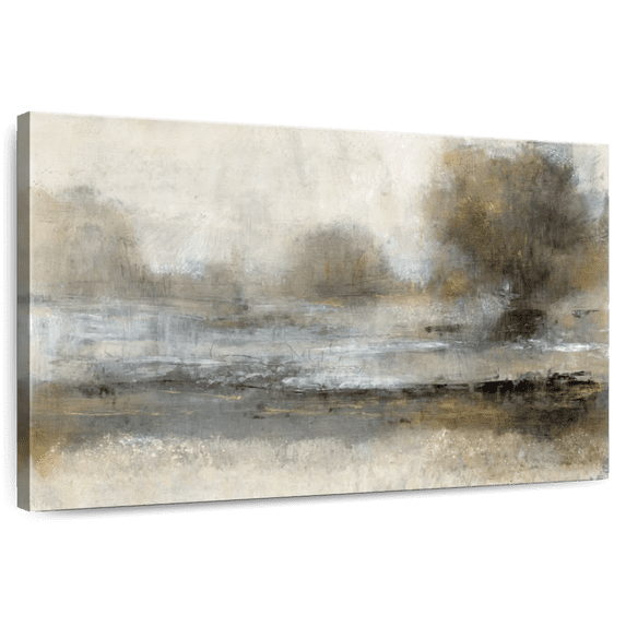 Elephant Stock Gilt Landscape I Wall Art - Horizontal Canvas Wall Art - Living Room Wall Decor - Abstract Canvas - Orange And Brown Decor By Tim O'toole - 12" x 8"