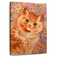 thumbnail image 1 of Elephant Stock Ginger Cat 1931 Wall Art - Vertical Canvas Wall Art - Living Room Wall Decor - Animal Canvas - Orange And Brown Decor By Louis Wain - 8" x 12", 1 of 8