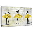 thumbnail image 1 of Elephant Stock Glitter Ballerinas Wall Art - Horizontal Canvas Wall Art - Lobby Wall Decor - Dance Canvas - Yellow And Black Decor - 12" x 8", 1 of 8