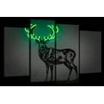 thumbnail image 1 of Elephant Stock Glowing Deer Wall Art - Horizontal Multi Panel Canvas - Living Room Wall Decor - Animal Multi Panel - Gray And Teal Decor By Octavian Mielu - 36" x 22", 1 of 4
