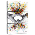 thumbnail image 1 of Elephant Stock Let's Go Together Wall Art - Vertical Multi Panel Canvas - Living Room Wall Decor - Love Multi Panel - Gray And Orange Decor By Ashvin Harrison - 24" x 38", 1 of 8