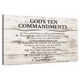 thumbnail image 1 of Elephant Stock God's Ten Commandments Wall Art - Horizontal Canvas Wall Art - Living Room Wall Decor - Wall Signs Canvas - Black And Beige Decor - 12" x 8", 1 of 8