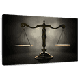 thumbnail image 1 of Elephant Stock Gold Scales Of Justice Wall Art - Horizontal Canvas Wall Art - Living Room Wall Decor - Profession Canvas - Black And Gray Decor - 45" x 30", 1 of 8