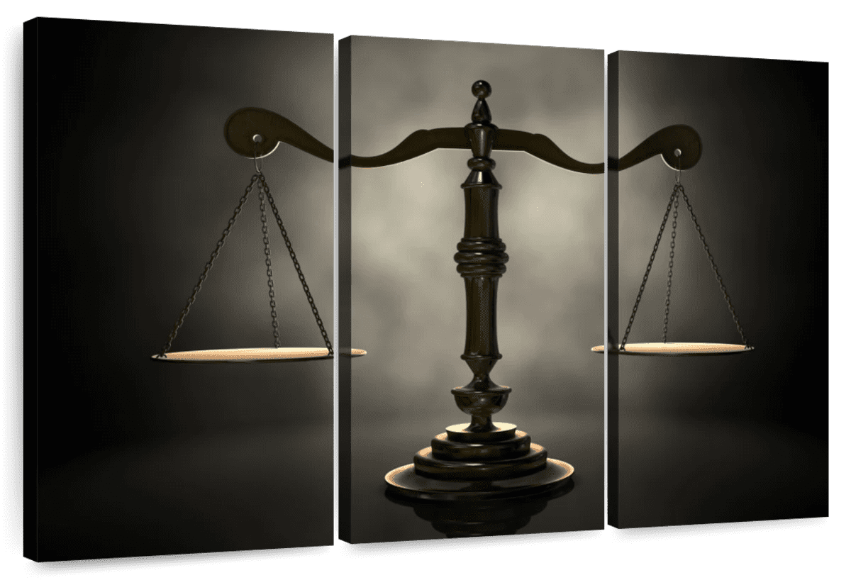 Elephant Stock Gold Scales Of Justice Wall Art - Horizontal Multi Panel ...