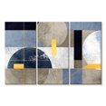 thumbnail image 1 of Elephant Stock Gold-accented Circles Wall Art - Horizontal Multi Panel Canvas - Living Room Wall Decor - Abstract Multi Panel - Gold And Gray Decor - 38" x 24", 1 of 4