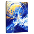 thumbnail image 1 of Elephant Stock Golden Blue Wall Art - Vertical Canvas Wall Art - Living Room Wall Decor - Abstract Canvas - Blue And Yellow Decor - 8" x 12", 1 of 8