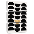 thumbnail image 1 of Elephant Stock Golden Circle Wall Art - Vertical Multi Panel Canvas - Living Room Wall Decor - Abstract Multi Panel - Black And Yellow Decor By Kubistika - 42" x 65", 1 of 8