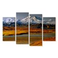thumbnail image 1 of Elephant Stock Golden Denali Fall Wall Art - Horizontal Multi Panel Canvas - Living Room Wall Decor - Nature Multi Panel - Gray And Brown Decor - 84" x 54", 1 of 4