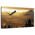 thumbnail image 1 of Elephant Stock Golden Eagle At Sunset Wall Art - Horizontal Canvas Wall Art - Living Room Wall Decor - Animal Canvas - Orange And Green Decor - 12" x 8", 1 of 8