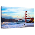 thumbnail image 1 of Elephant Stock Golden Gate Bridge San Francisco Wall Art - Horizontal Canvas Wall Art - Living Room Wall Decor - Architecture Canvas - Blue And Brown Decor - 45" x 30", 1 of 8